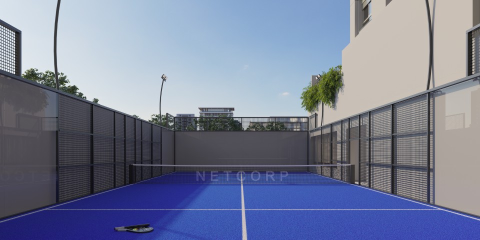 Quadra oficial de padel coberta